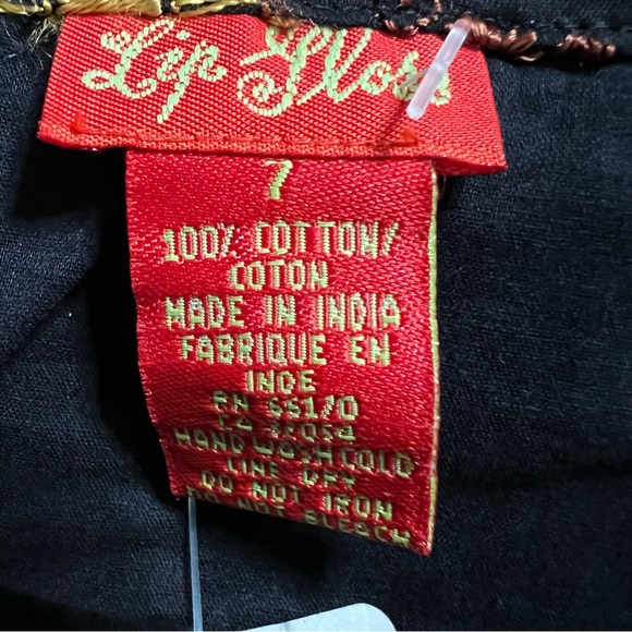 Urban Outfitters Lip Gloss 90s Black Floral Printed Cotton Maxi Skirt Size 7 NWT - Picture 4 of 6